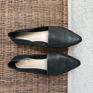 Black Leather and Suede Flats Sizs 10 - MIX NO. 6